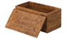 La Jolla Rectangular Rattan Storage and Toilet Roll Box, Honey-Brown