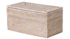 La Jolla Rectangular Rattan Storage and Toilet Roll Box, Honey-Brown