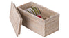 La Jolla Rectangular Rattan Storage and Toilet Roll Box, Honey-Brown