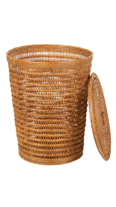 Cambria Rattan Laundry Mesh Hamper with Liner