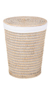 Cambria Rattan Laundry Mesh Hamper with Liner