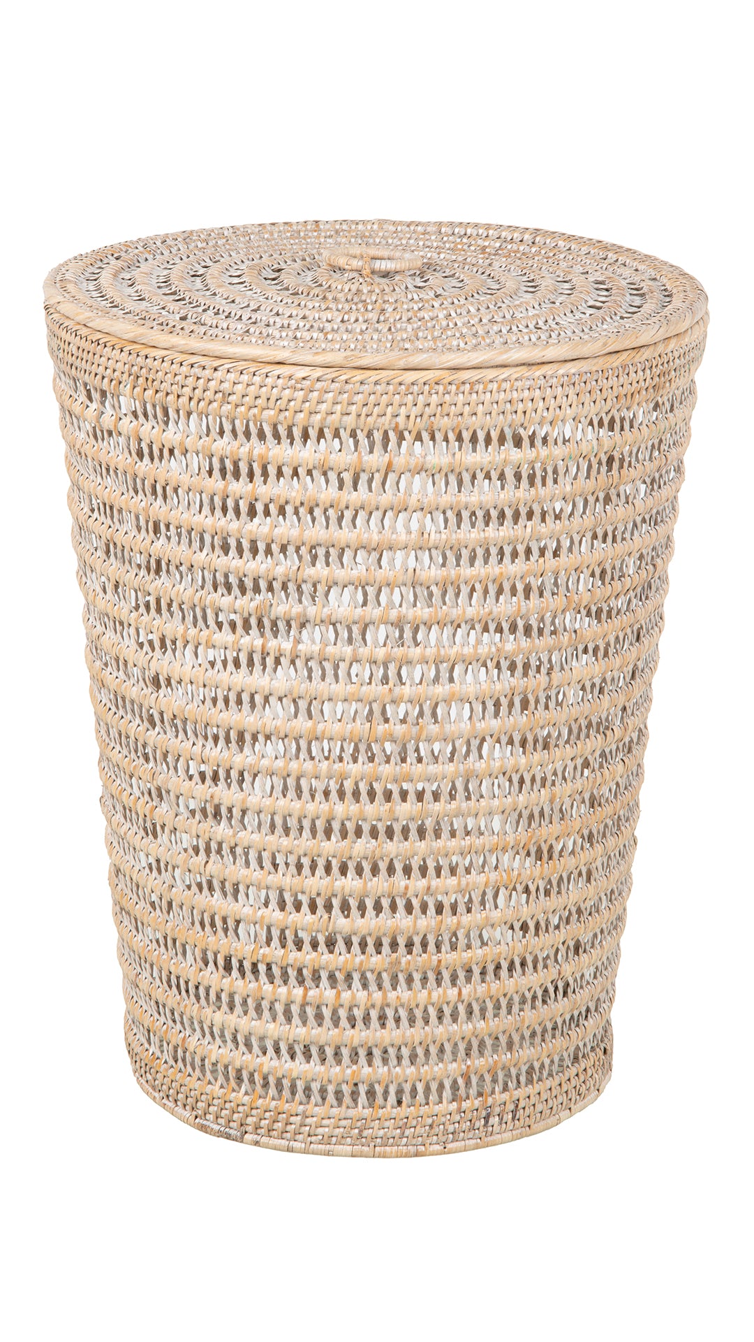 Cambria Rattan Laundry Mesh Hamper with Liner