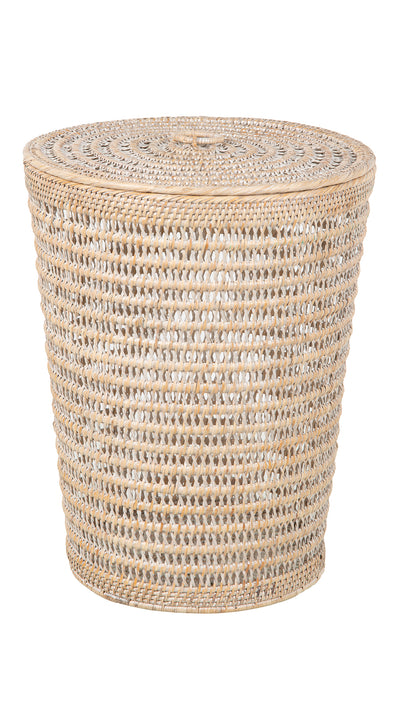 Cambria Rattan Laundry Mesh Hamper with Liner