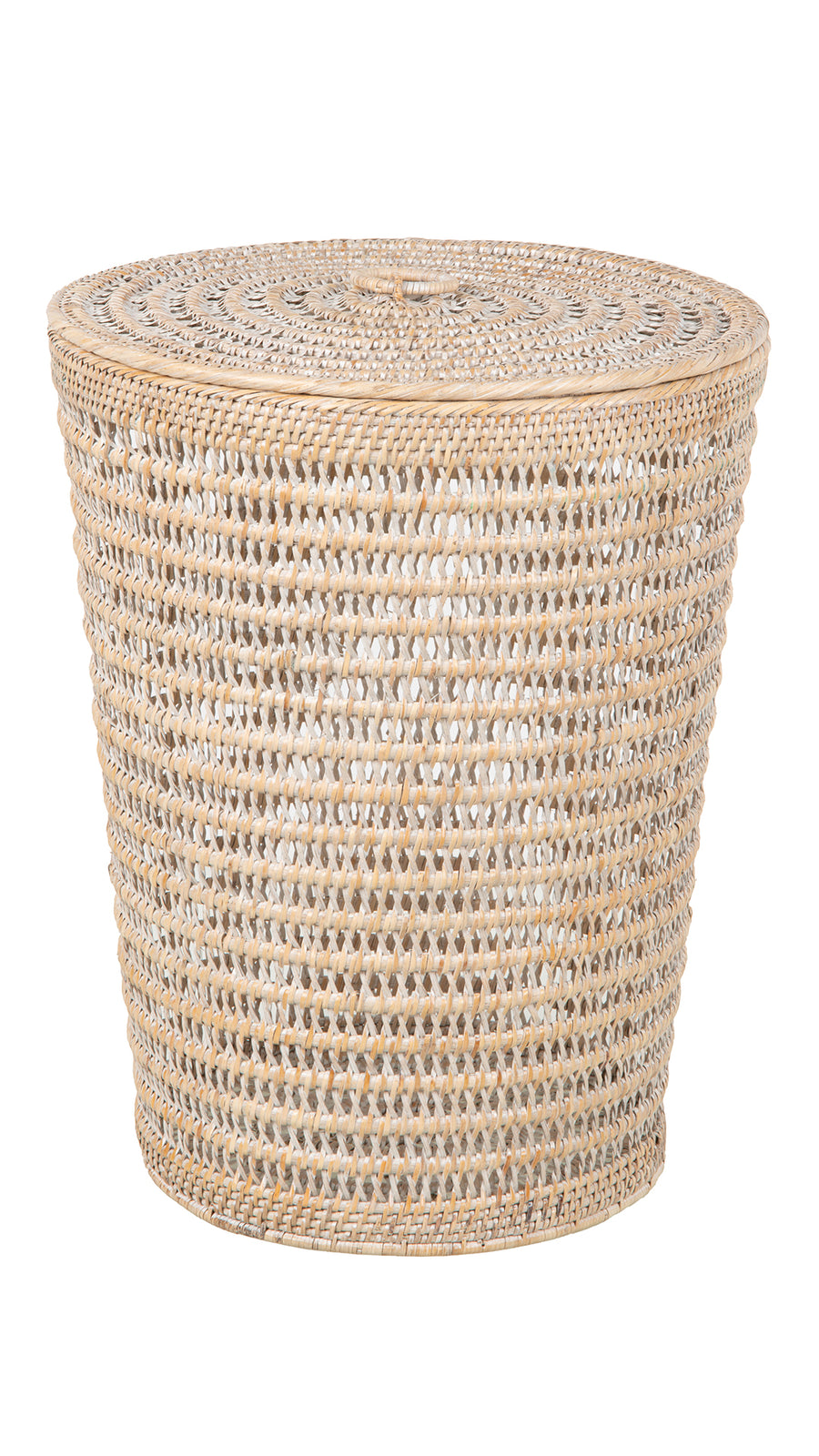 Cambria Rattan Laundry Mesh Hamper with Liner