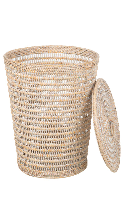 Cambria Rattan Laundry Mesh Hamper with Liner