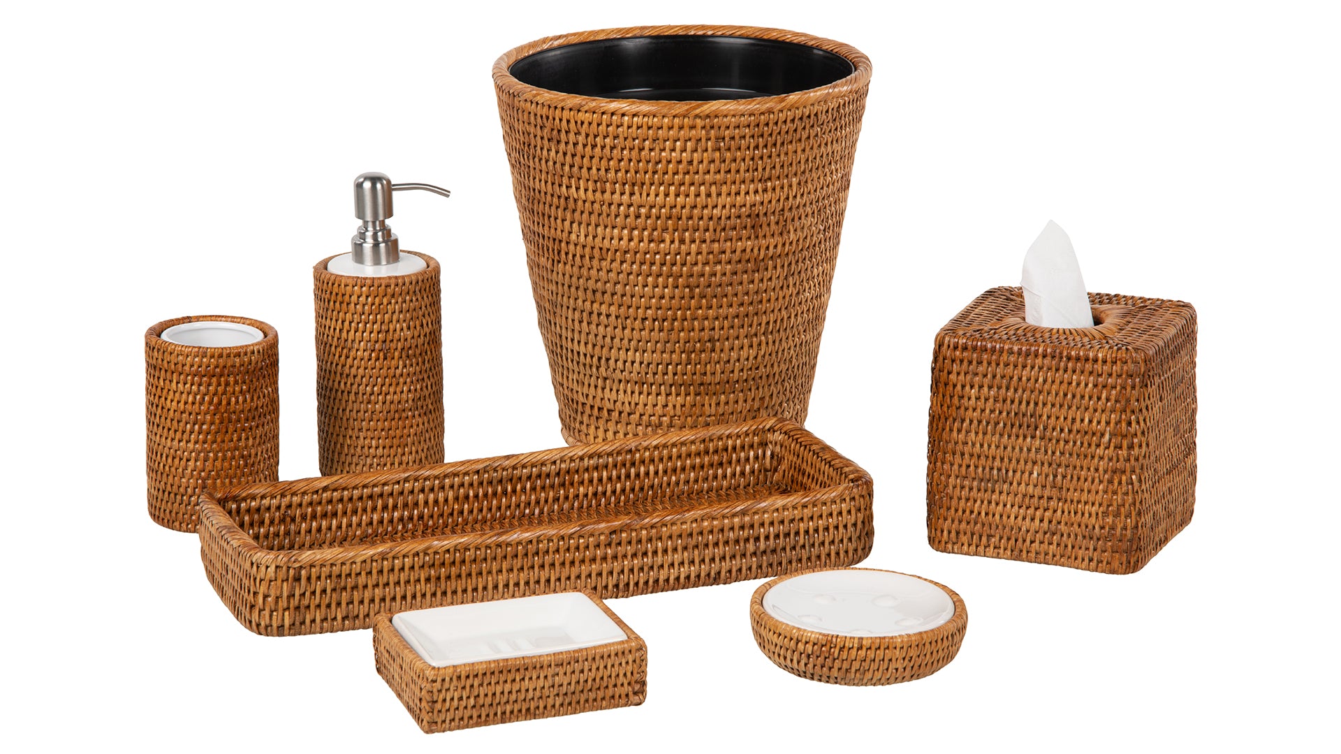 La Jolla Rattan Liquid Soap Dispenser