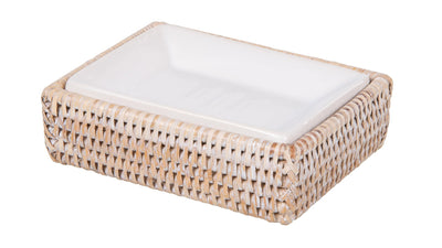 La Jolla Rattan Rectangular Soap Dish