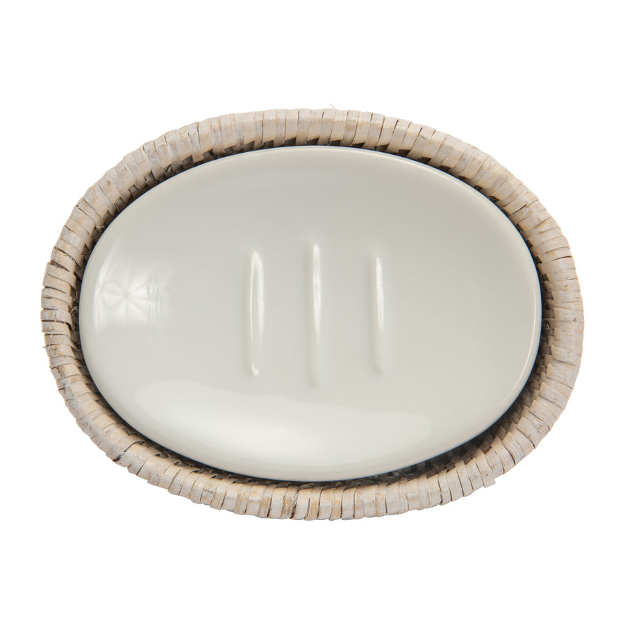 La Jolla Rattan Round/Oval Soap Dish