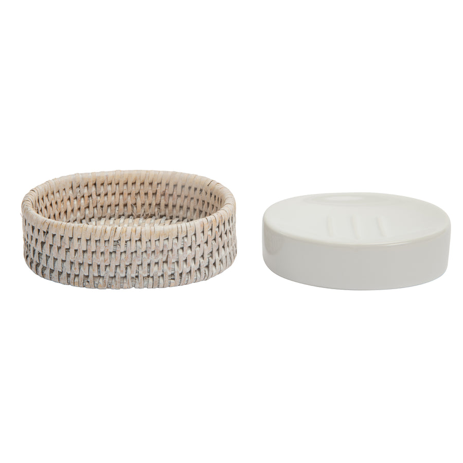 La Jolla Rattan Round/Oval Soap Dish