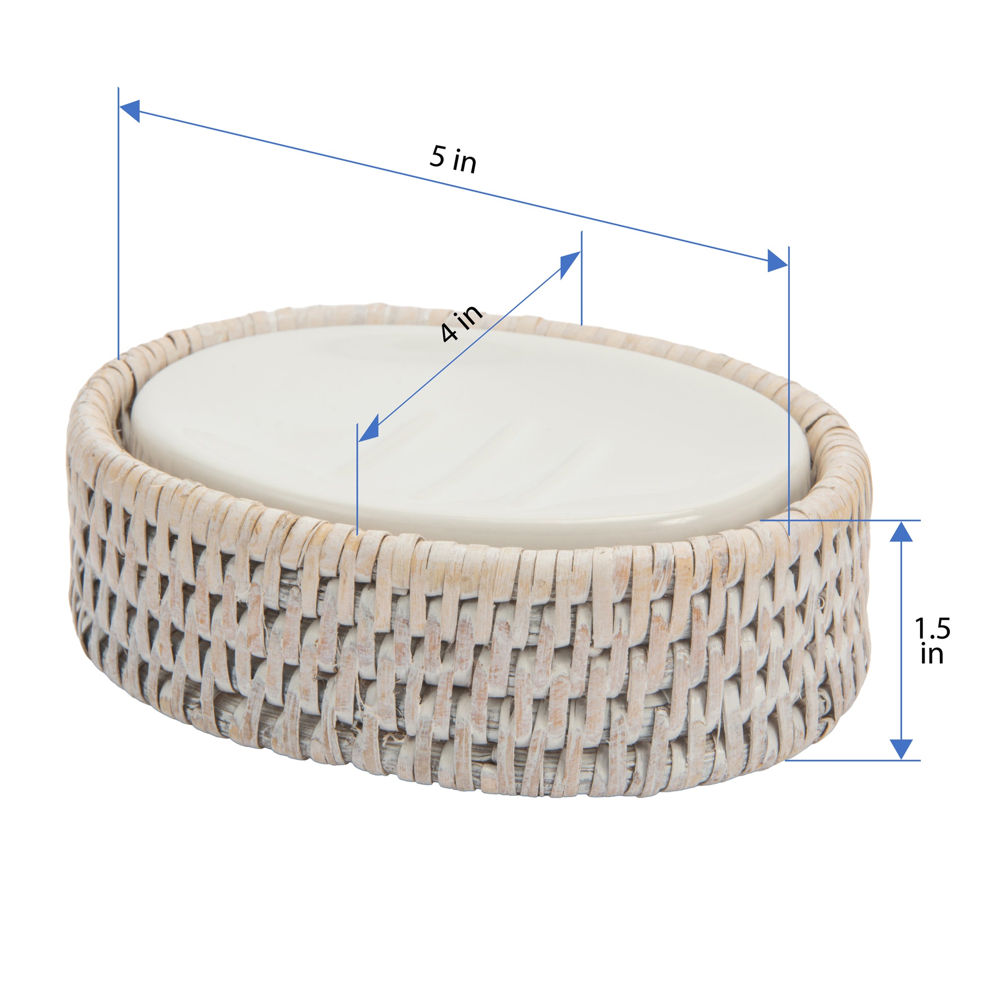 La Jolla Rattan Round/Oval Soap Dish