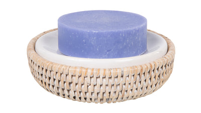 La Jolla Rattan Round Soap Dish