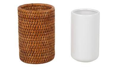 La Jolla Rattan Bathroom Tumbler and Toothbrush Holder (10 fl.oz.)