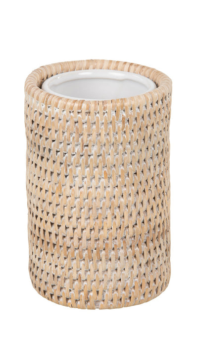 La Jolla Rattan Bathroom Tumbler and Toothbrush Holder (10 fl.oz.)