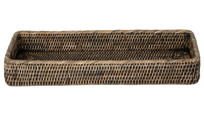 La Jolla Elongated Rattan Vanity Tray