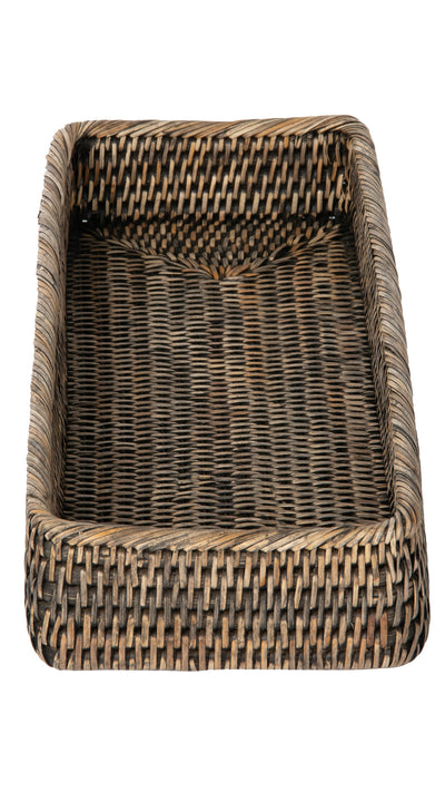 La Jolla Elongated Rattan Vanity Tray