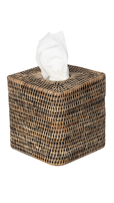 La Jolla Rattan Square Tissue Box Cover