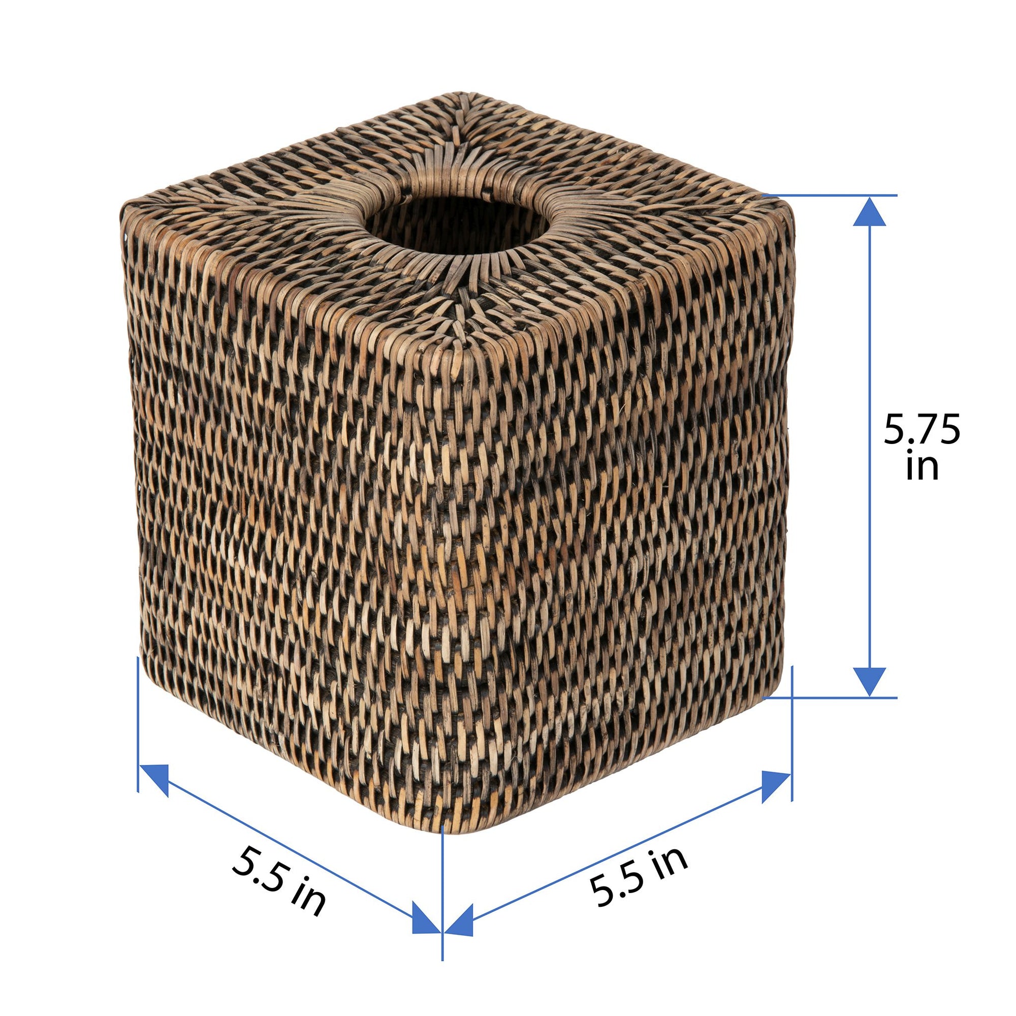 La Jolla Rattan Square Tissue Box Cover