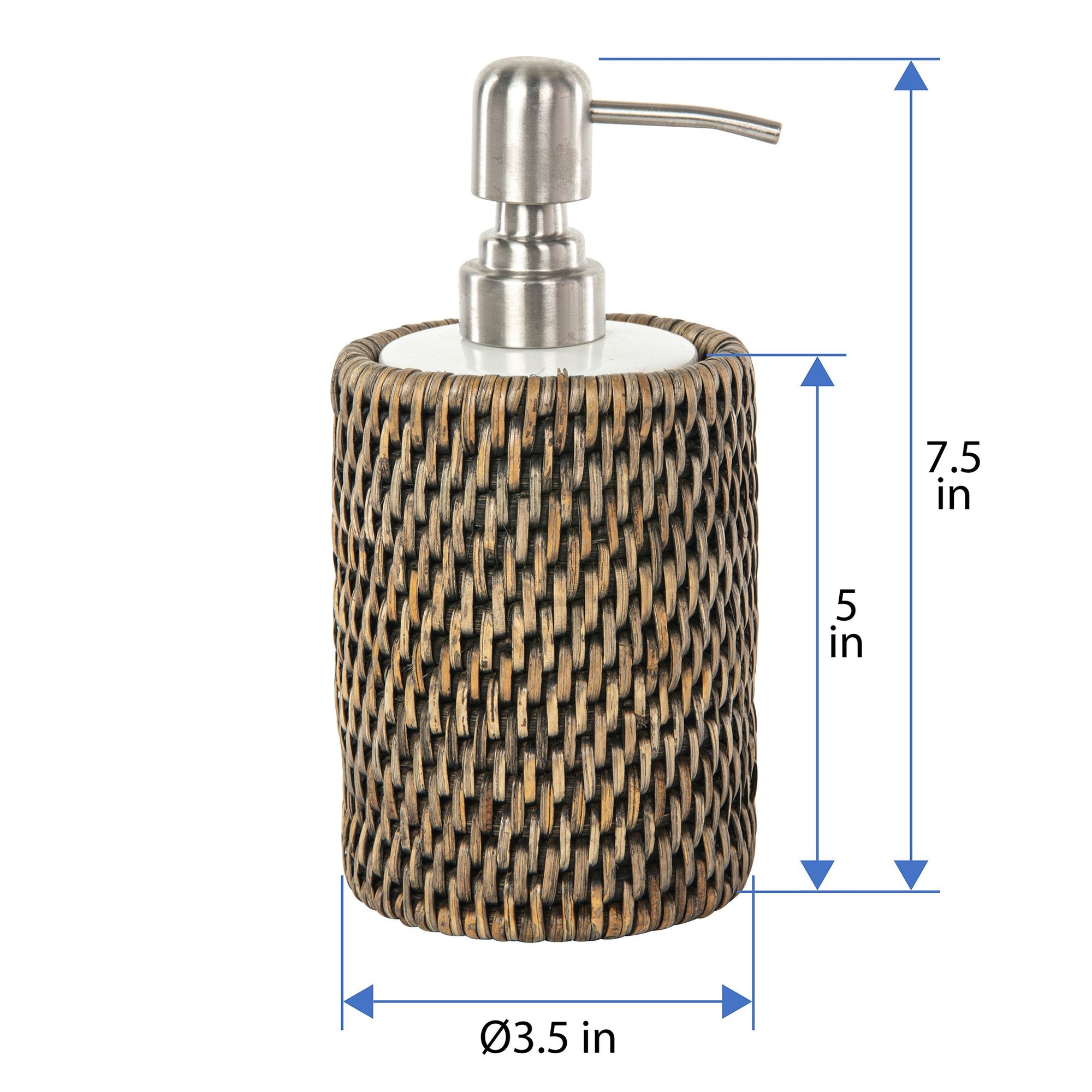 La Jolla Rattan Liquid Soap Dispenser