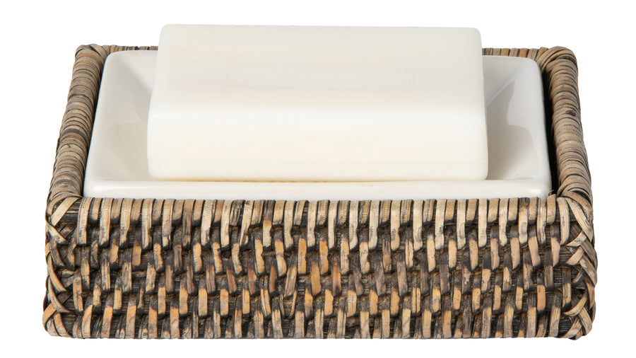 La Jolla Rattan Rectangular Soap Dish