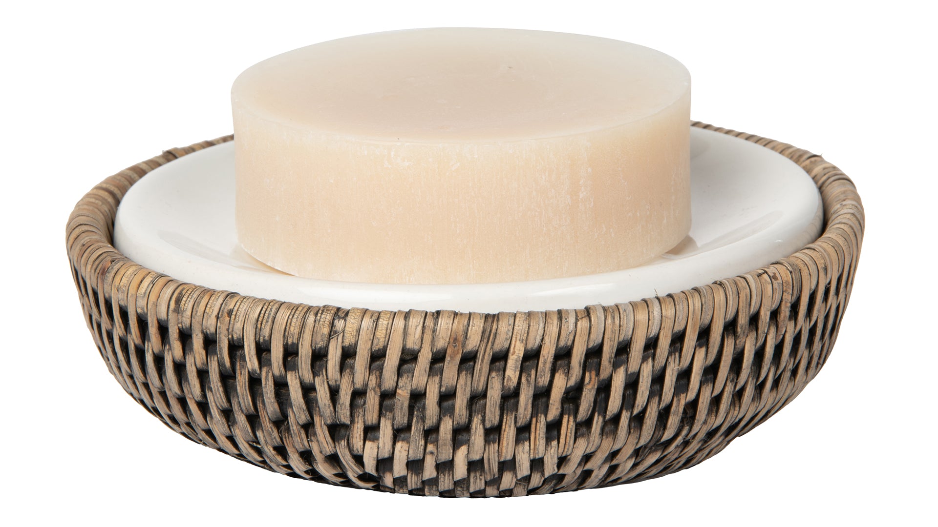 La Jolla Rattan Round Soap Dish