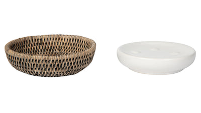 La Jolla Rattan Round Soap Dish