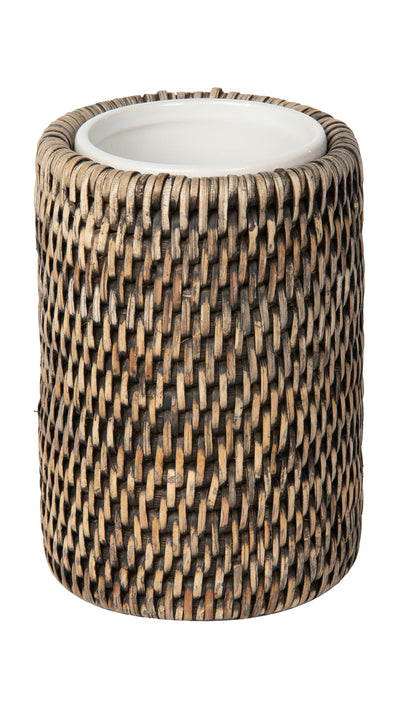 La Jolla Rattan Bathroom Tumbler and Toothbrush Holder (10 fl.oz.)