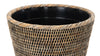 La Jolla Rattan Waste Basket with Plastic Insert