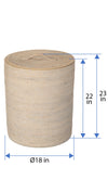 Loma Round Rattan Hamper and Laundry Basket with Removable Liner