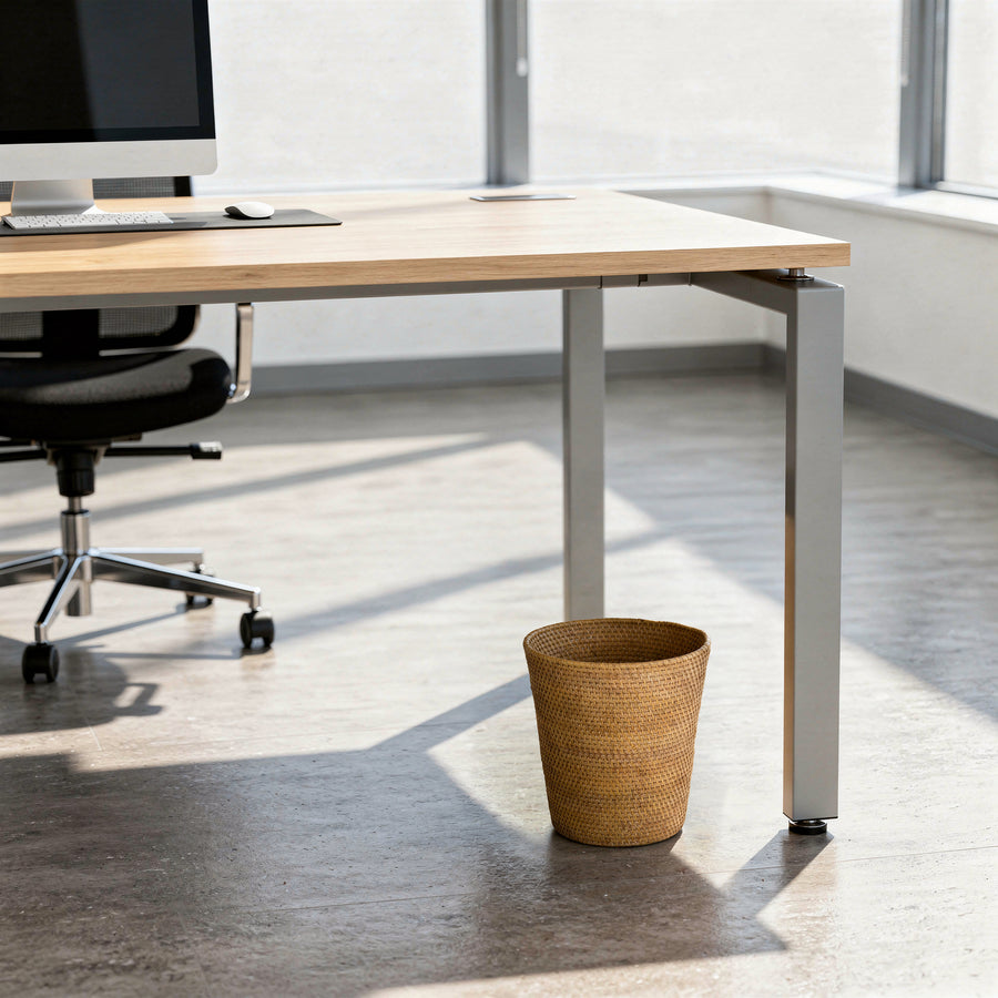 Loma Round Rattan Paper Waste Basket