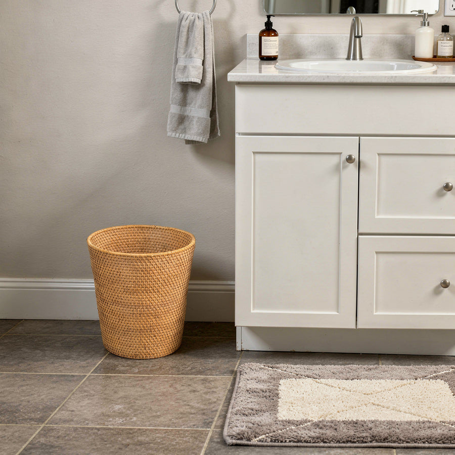 Loma Round Rattan Paper Waste Basket