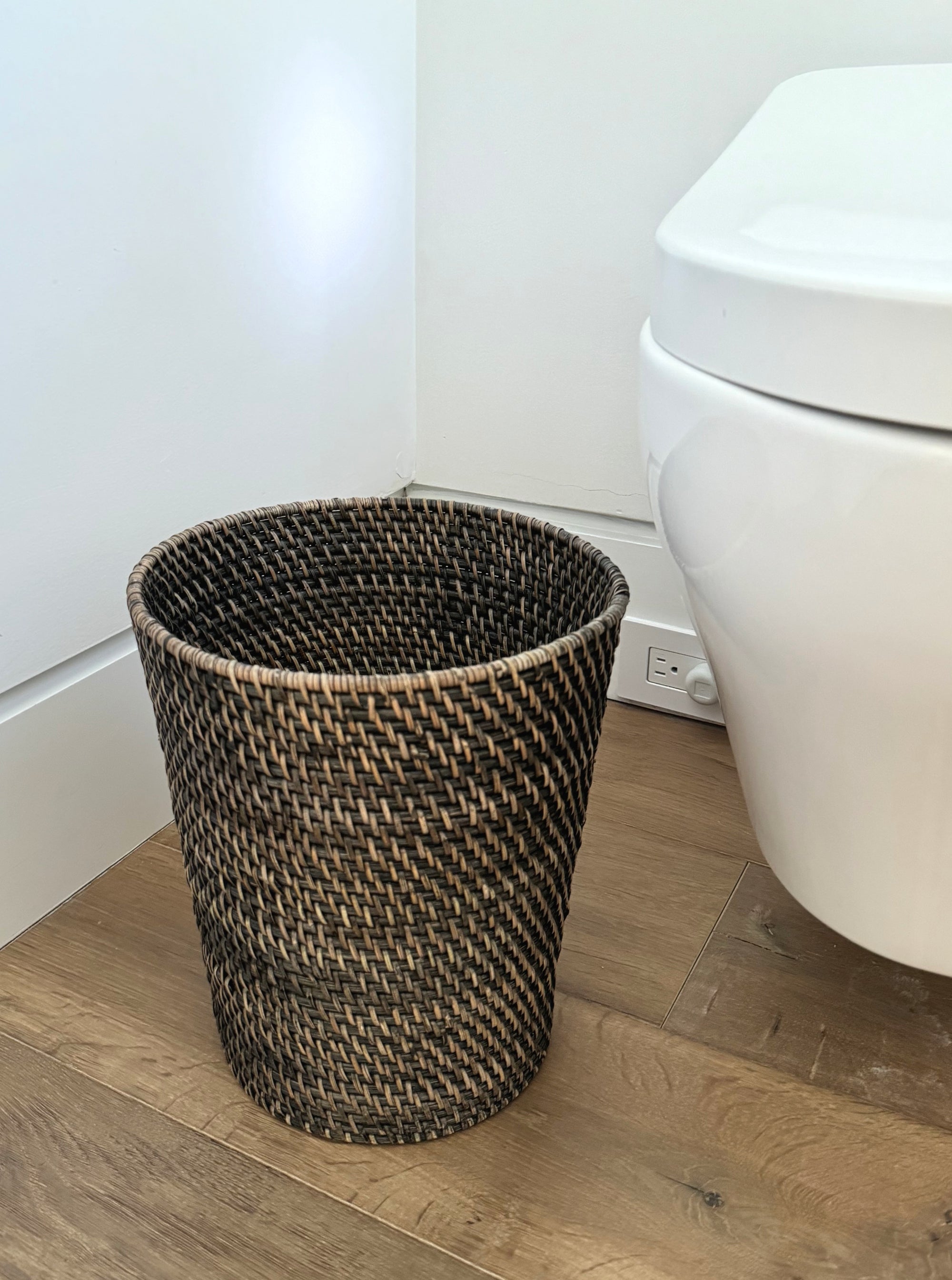 Loma Round Rattan Paper Waste Basket