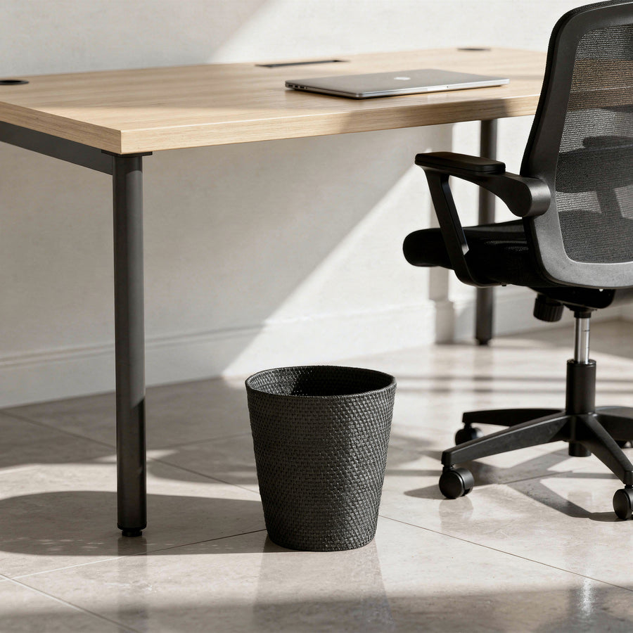 Loma Round Rattan Paper Waste Basket