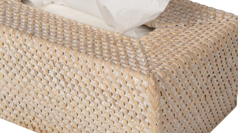Loma Rectangular Rattan Tissue Box Cover