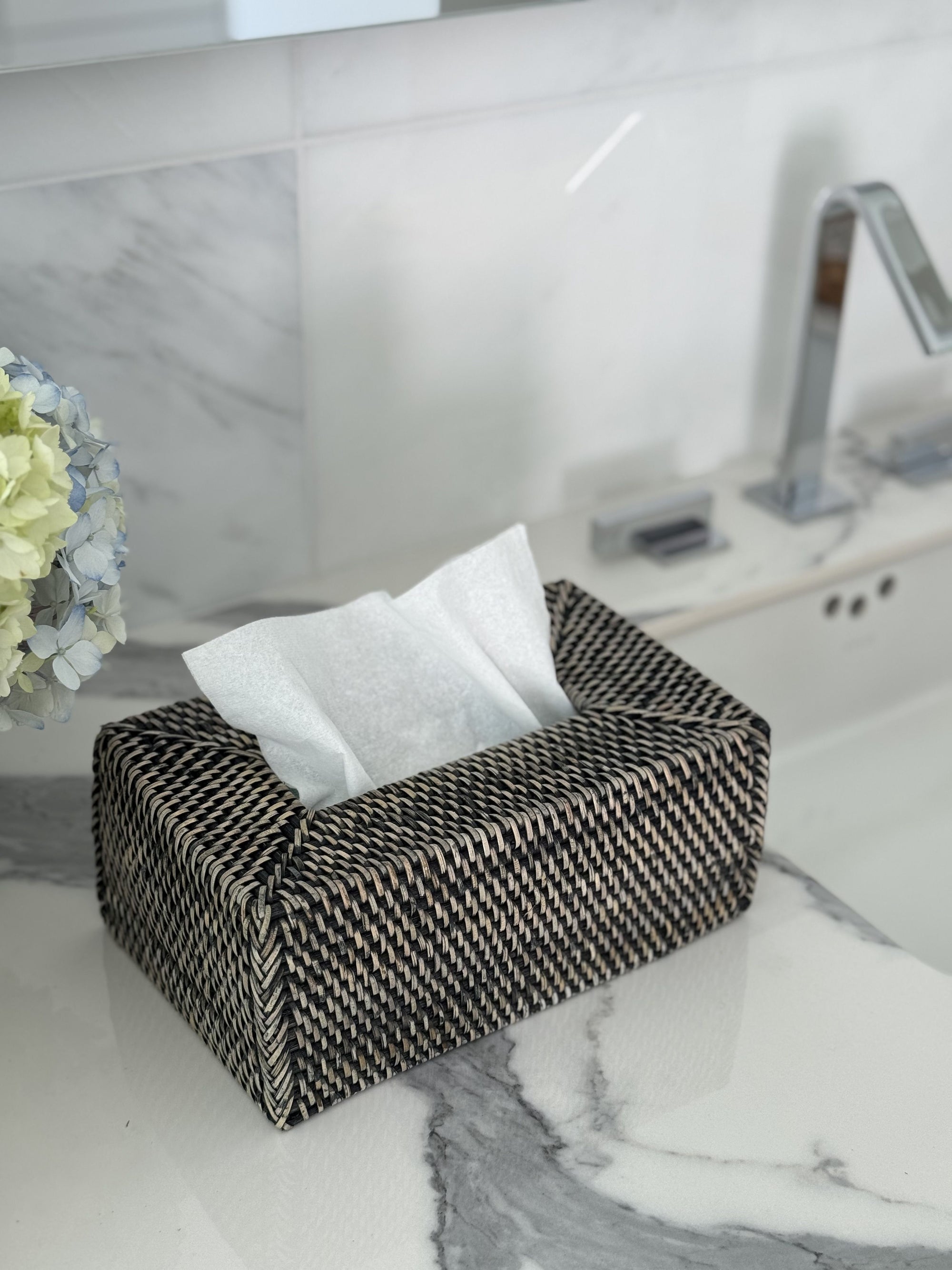 Loma Rectangular Rattan Tissue Box Cover