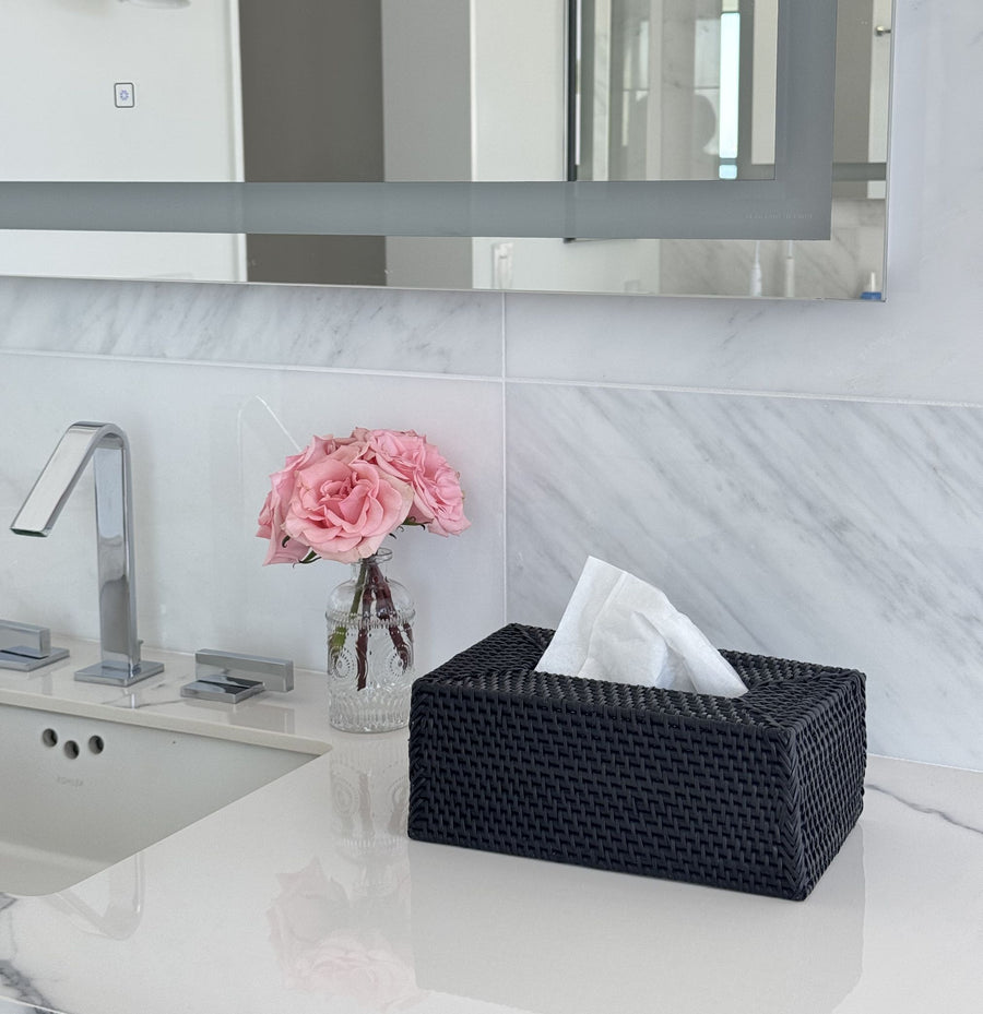 Loma Rectangular Rattan Tissue Box Cover