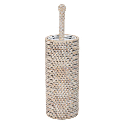 La Jolla Rattan Toilet Brush with Stand