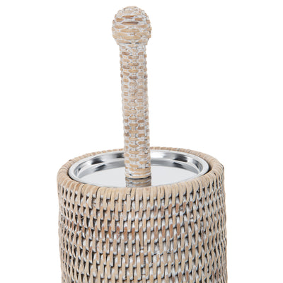 La Jolla Rattan Toilet Brush with Stand