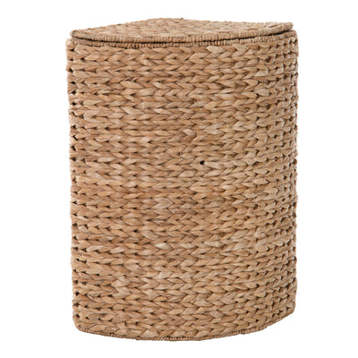 Pie Shaped Sea Grass Corner Hamper w/Liner, Natural