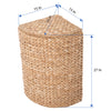 Pie Shaped Sea Grass Corner Hamper w/Liner, Natural