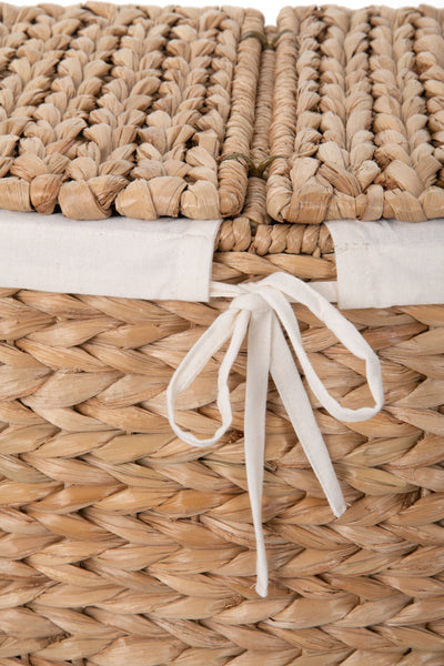 Oval Seagrass Laundry Sorter Hamper w/Liner, Natural