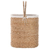 Oval Seagrass Laundry Sorter Hamper w/Liner, Natural