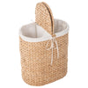 Oval Seagrass Laundry Sorter Hamper w/Liner, Natural