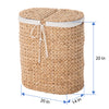 Oval Seagrass Laundry Sorter Hamper w/Liner, Natural