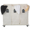 Wicker 3-Bag Rolling Laundry Sorter & Hamper with Caster Wheels