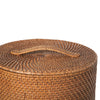 Loma Round Rattan Hamper with Liner, Apartment Size