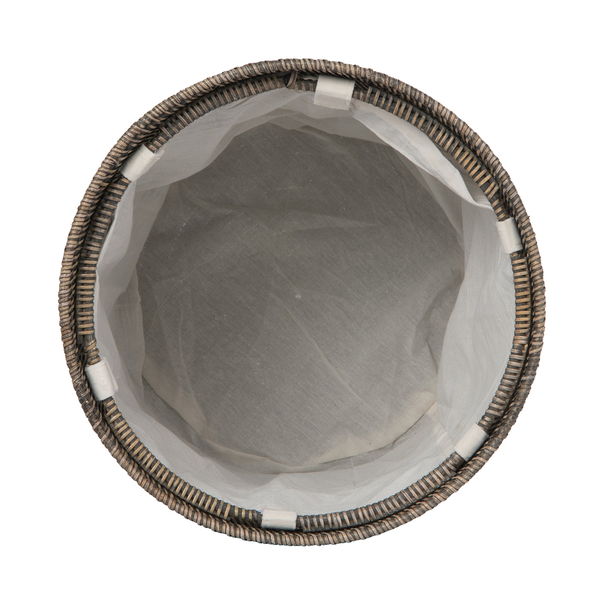 Loma Round Rattan Hamper with Liner, Apartment Size