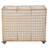 Wicker 3-Bag Rolling Laundry Sorter & Hamper with Caster Wheels