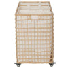 Wicker 3-Bag Rolling Laundry Sorter & Hamper with Caster Wheels