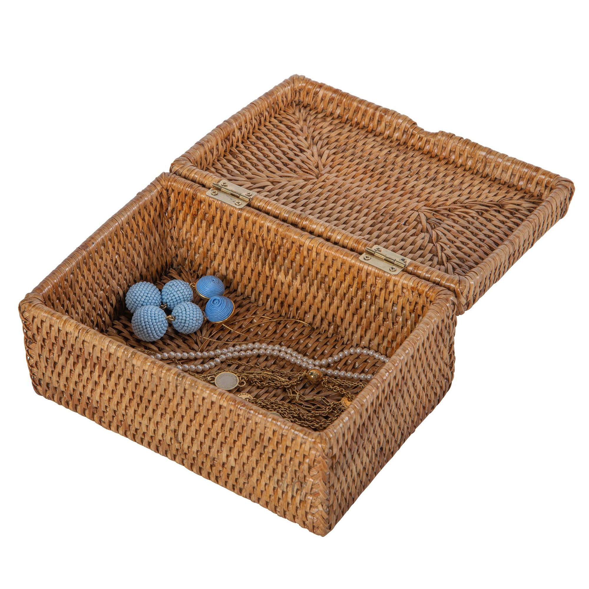 La Jolla Rattan Storage Box for Wet Wipes, Jewelery and More