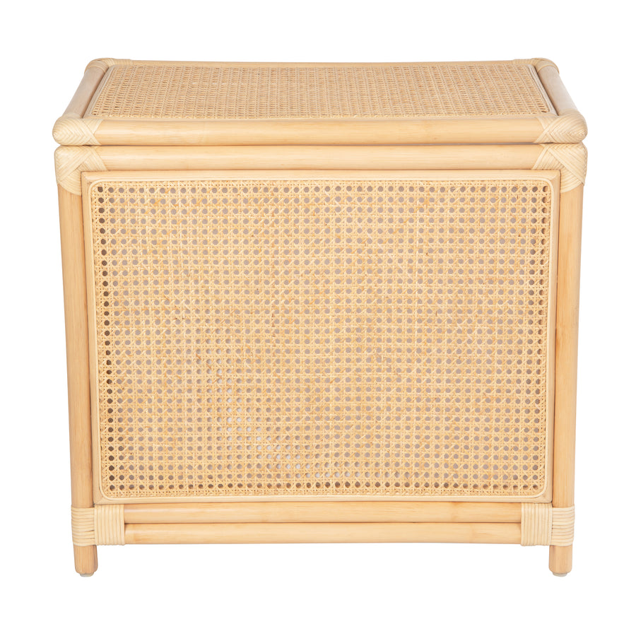Rectangular Rattan Cane Clothes Hamper and Laundry Basket with Removable Liner  & Lid, 2 Loads